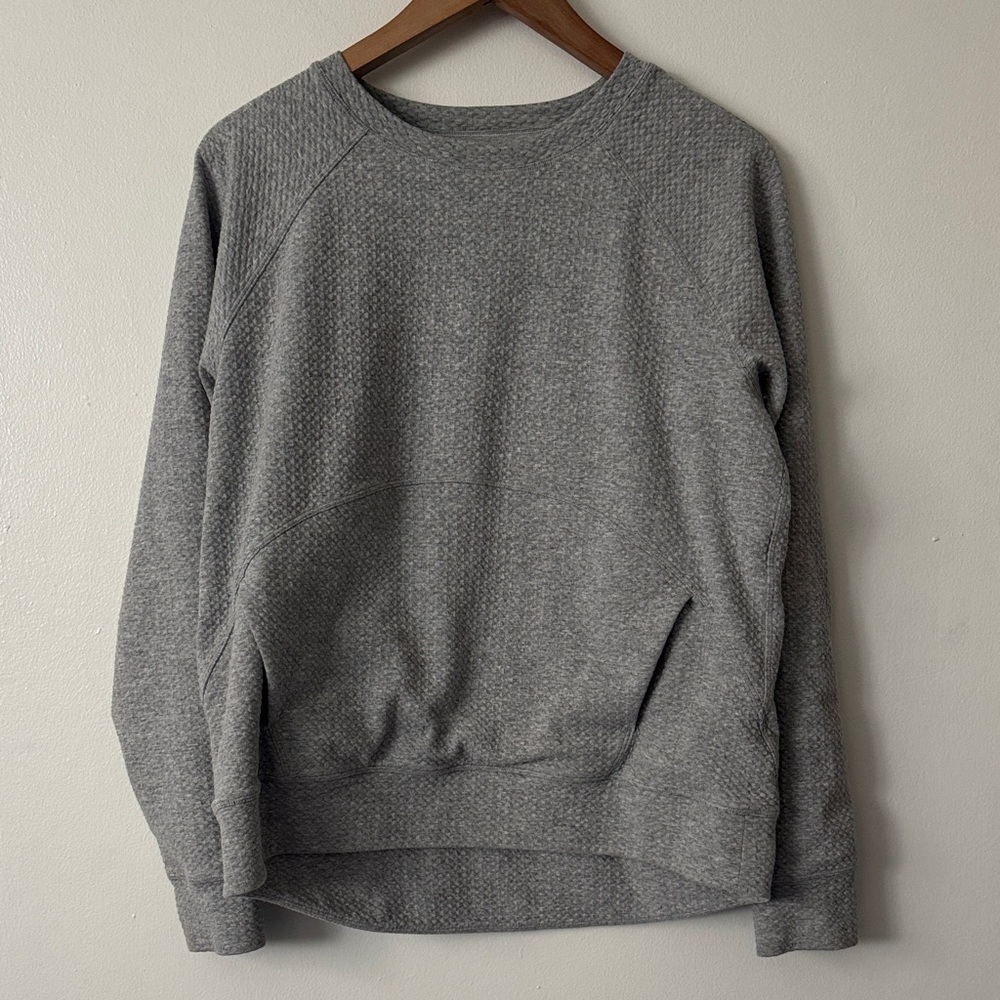 Lululemon 10 Catch A Moment Crew in Heathered Light Grey - Picture 4 of 9